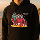 Hoodie Ein Wort reicht. Moin – Einsiedlerkrebs mit Muschelhaus und Nordlicht-Manieren.