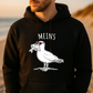 Hoodie MEINS – Möwe mit Fischbrötchen