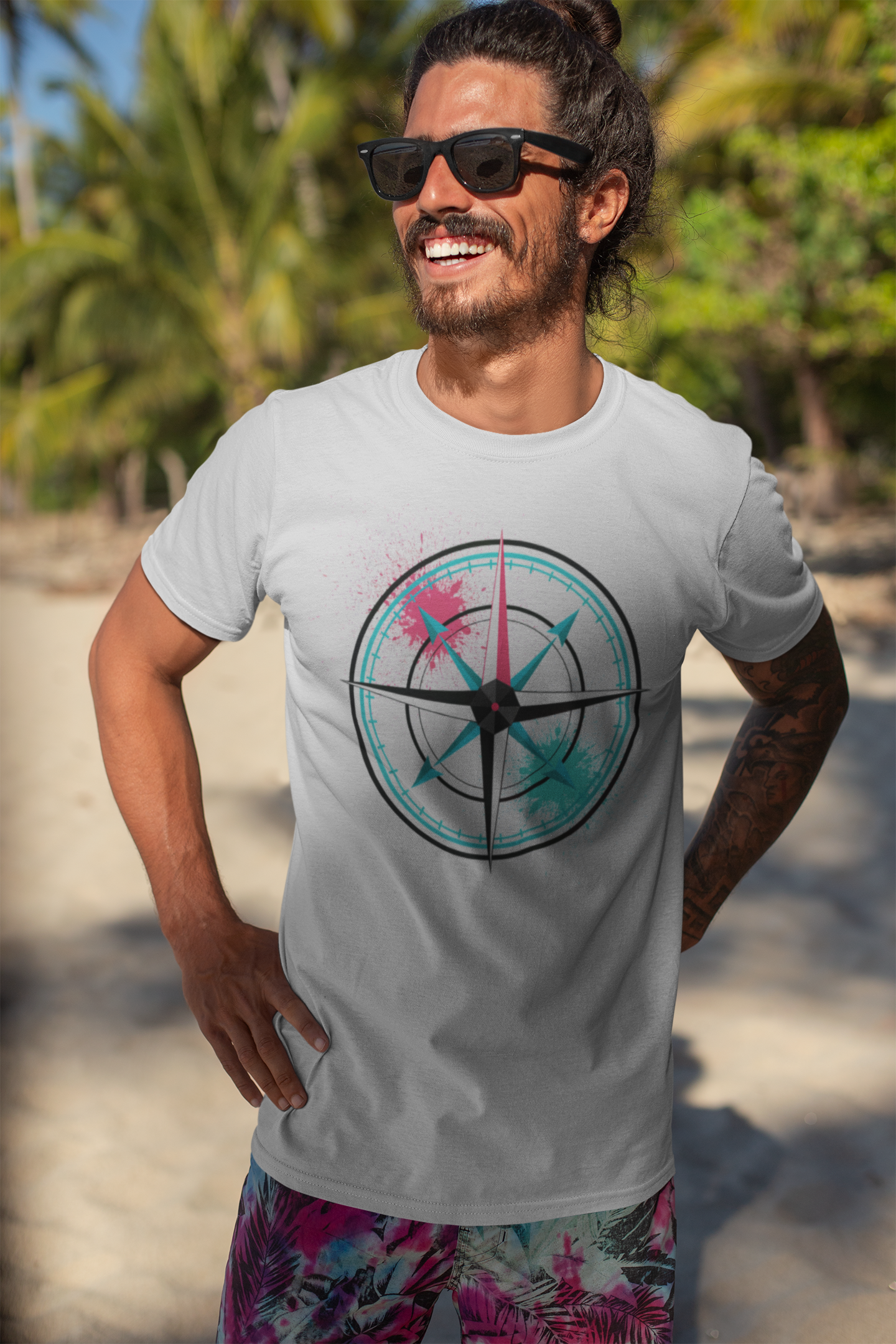 Männer Premium T-Shirt Kompass
